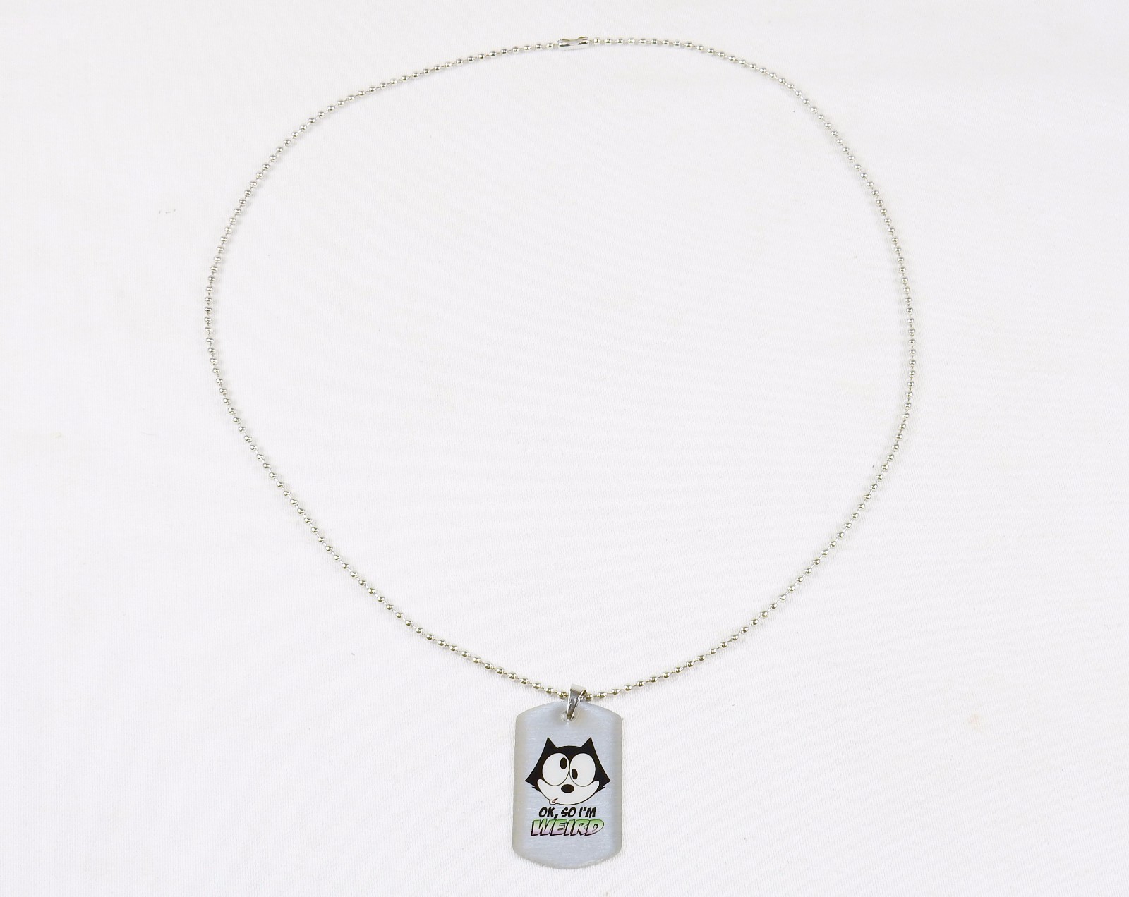 Felix The Cat Fashion Jewelry Set ~ Dog Tag, Earrings, Bracelet ~ #FLX-WRD-03