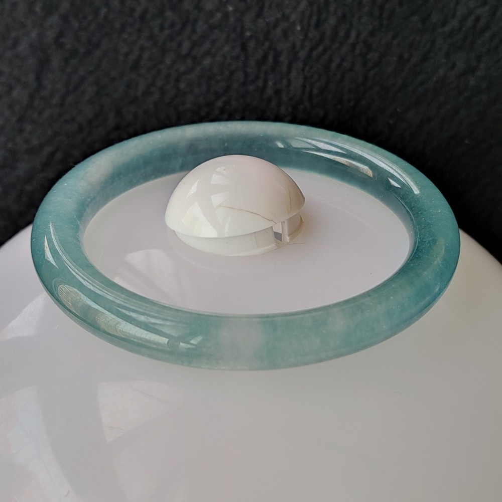 Certified Bluewater 53mm Natural Burma Jade jadeite Circle Bangle Bracelet