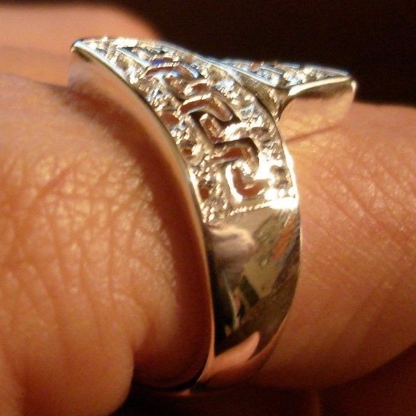NEW Sterling Silver 925 Women’s ring GREEK KEY DESIGN WRAP SIZES 6,7,8,9