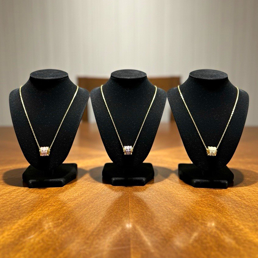 Cartoon Style Geometric Titanium Steel Plated Necklace With Round Bead Chain