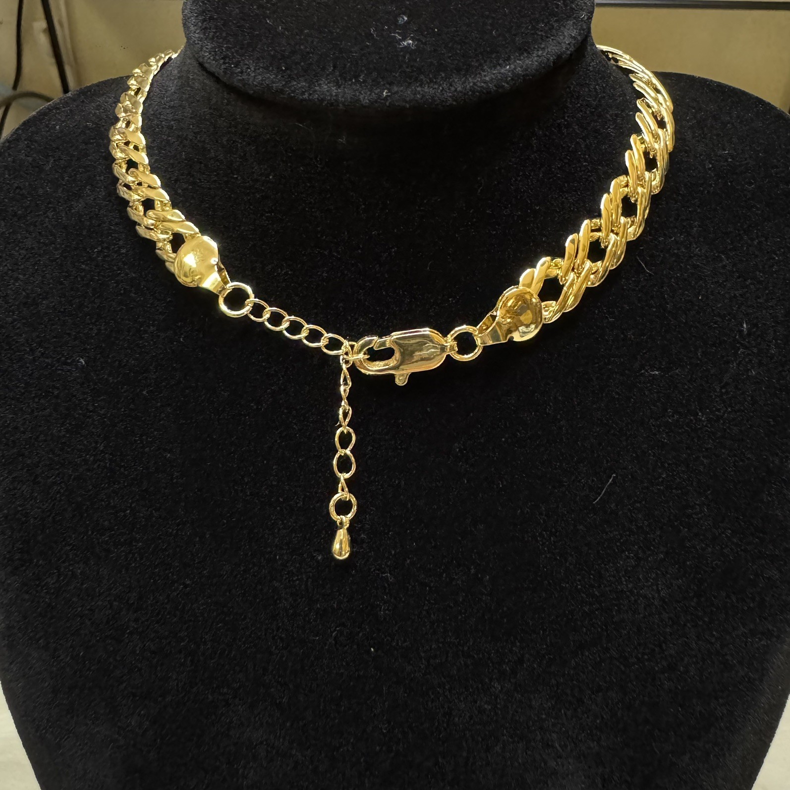 Anklet Bismark Chain Link 14K Gold Filled, 11.5inch, 7.8mm, W/Extender