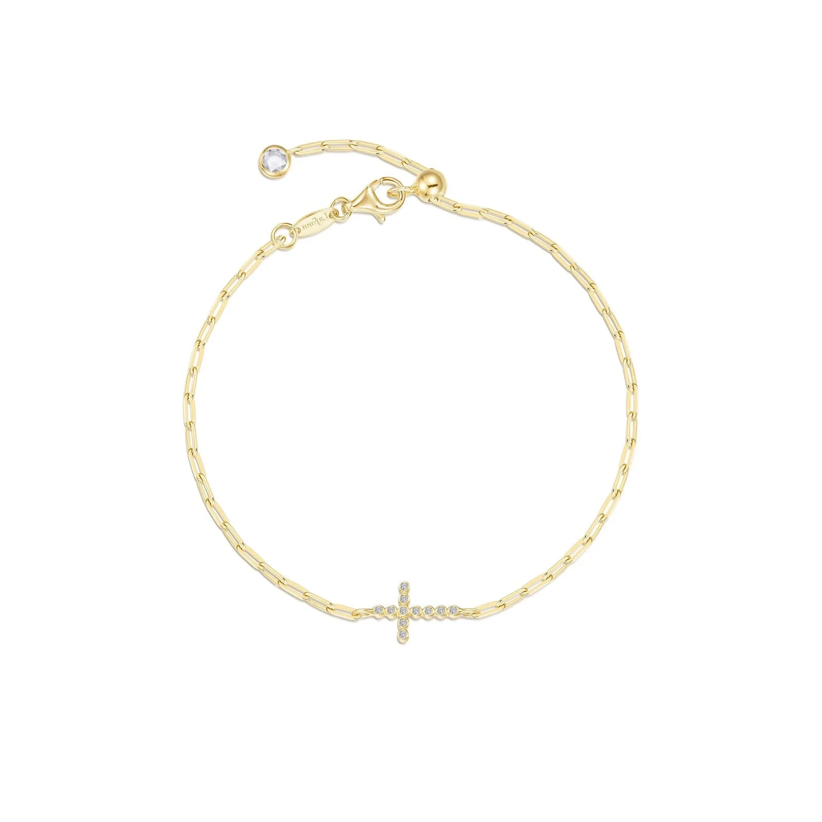 BRAND NEW Lafonn Yellow Gold Plated Thread Of Faith 0.11CTW Bracelet B2006CLG68