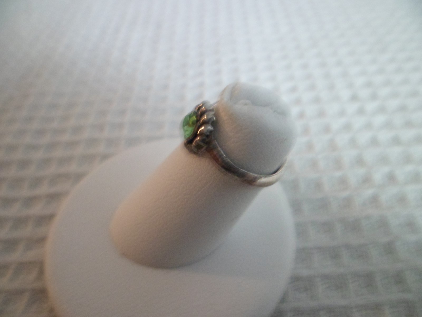 Sterling Silver Open Toe Ring Adjustable ~ Style12 Green w/GiftBox/Bag Free Gift