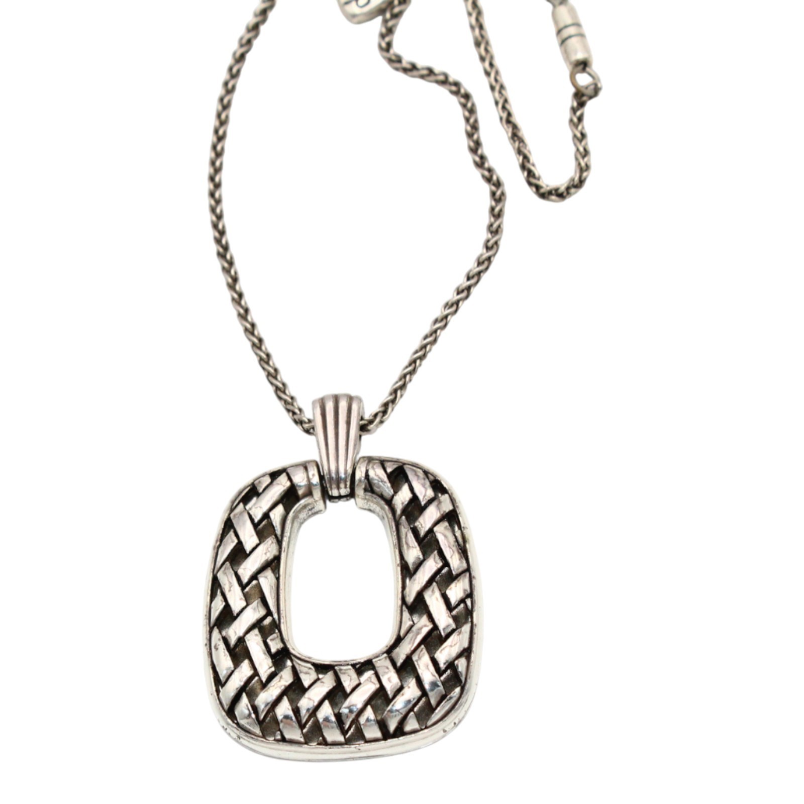 Brighton Antika Weave Silver Pendant Necklace