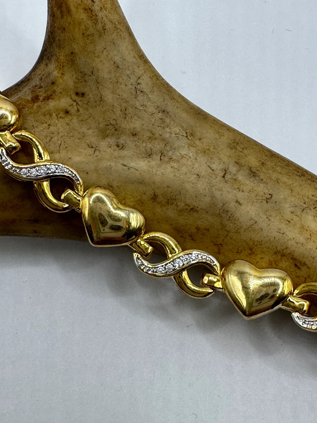 5Ct Round Simulated Diamond InfinityHeart Tennis Bracelet 14k Yellow Gold Plated
