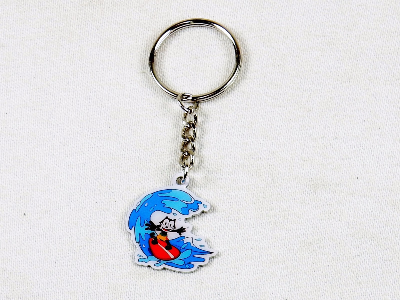 Felix The Cat Jewelry Set ~ Dog Tag, Key Ring, Bracelet 3 pcs~ #FLX-SRF-04 NEW