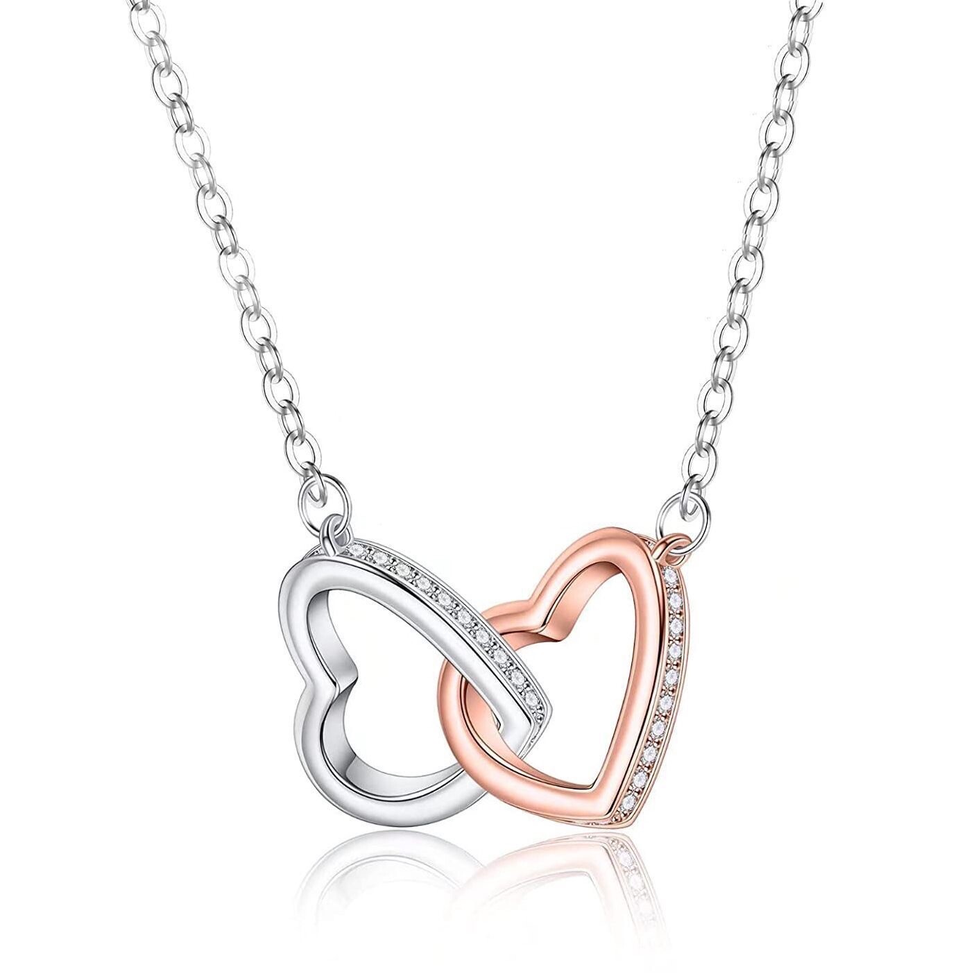 To My Bonus Mom linked hearts Necklace Meaningful Gift For birthday Mother’s Day