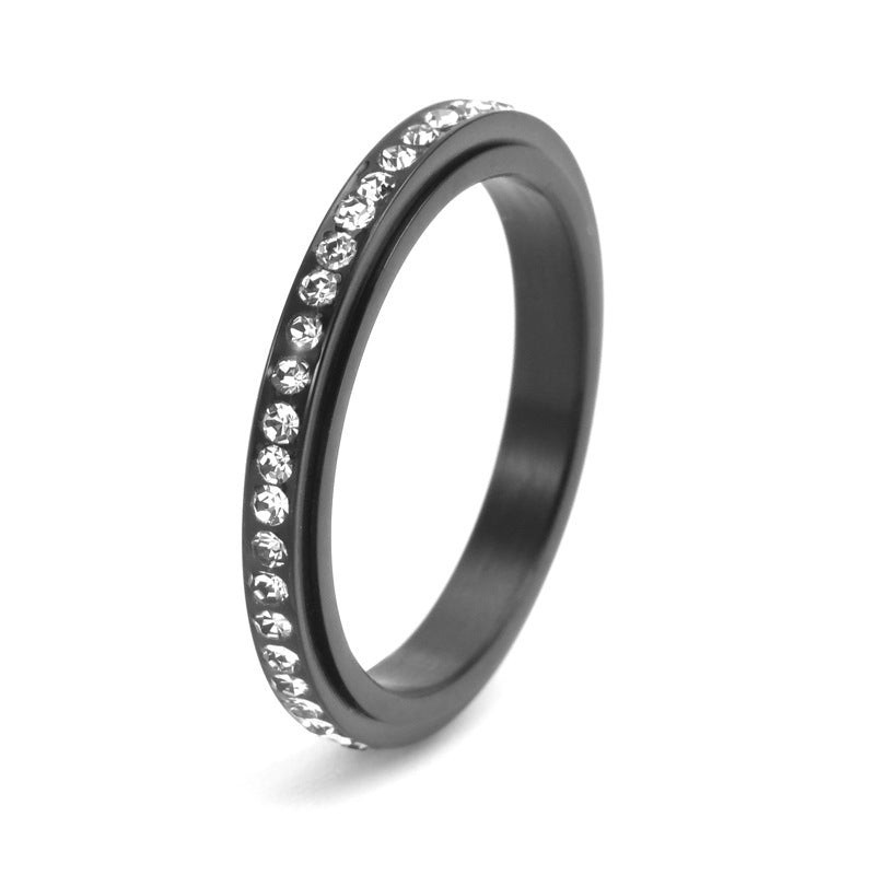 Custom Thin Anxiety Fidget Spinner Ring in Stainless Steel