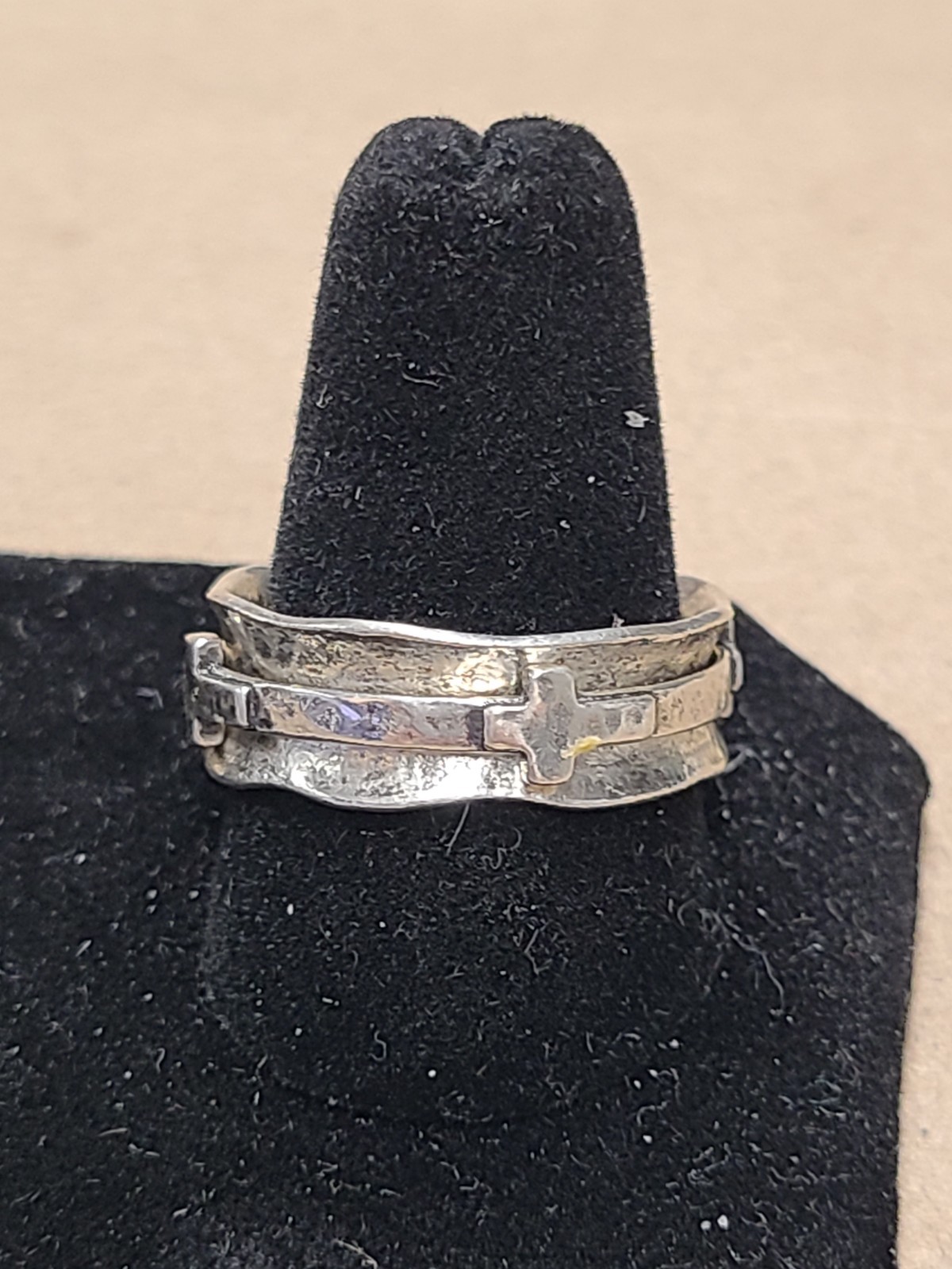 Artisan Collection of Israel | SPZ343A Sterling Silver Cross Spinner Ring
