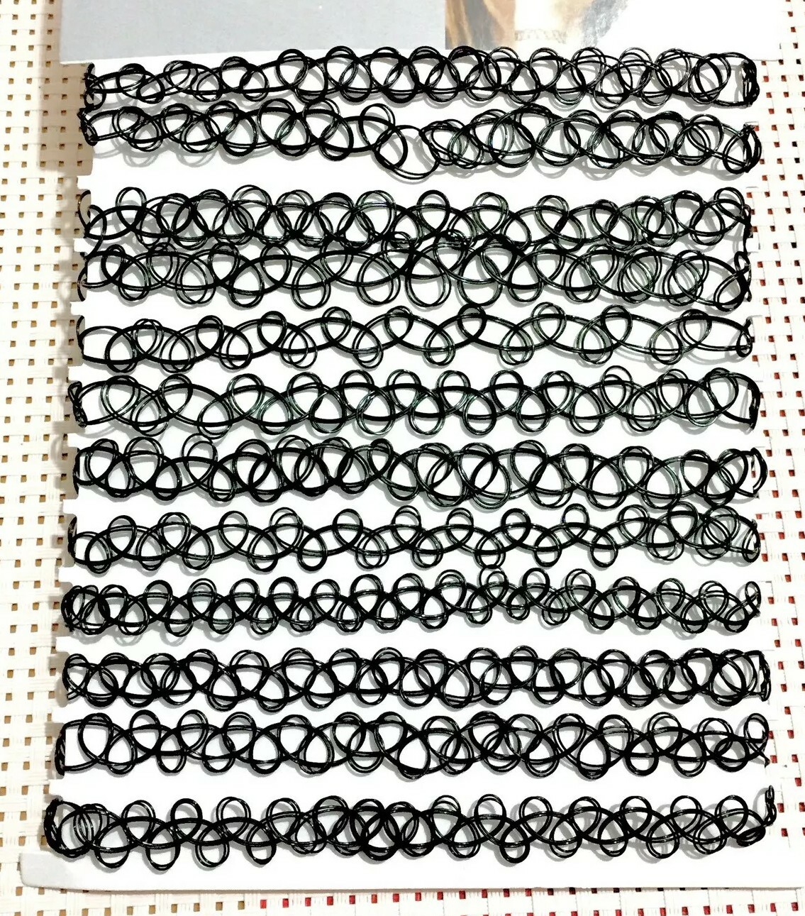 3pcs New Black Plastic Stretch Choker Necklace Elastic Chocker for Women’s Girls