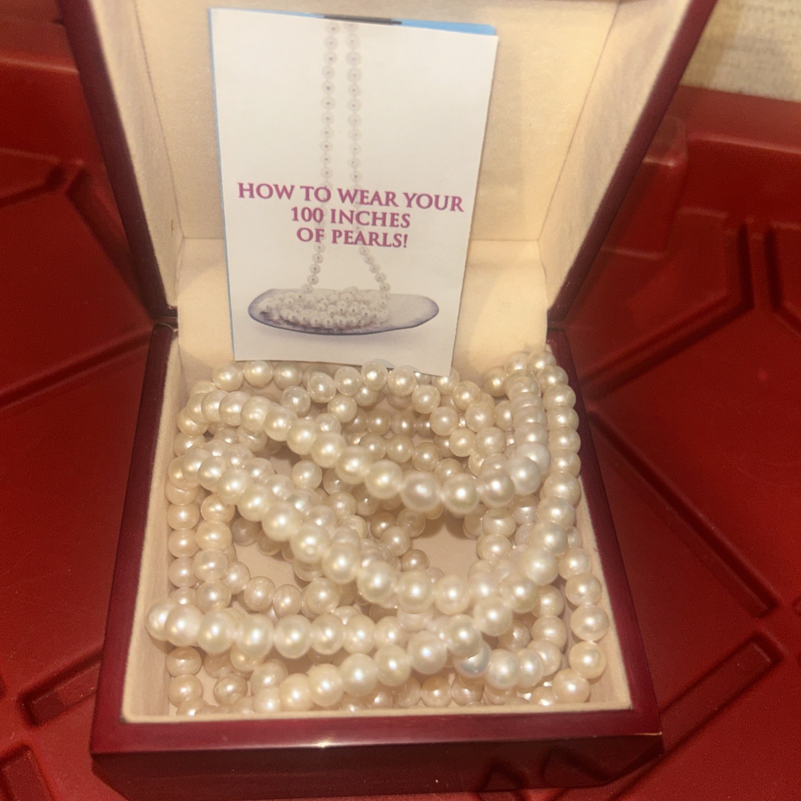 NWOT Macy’s Fine Cultured Freshwater Pearl 100″ 7-8mm