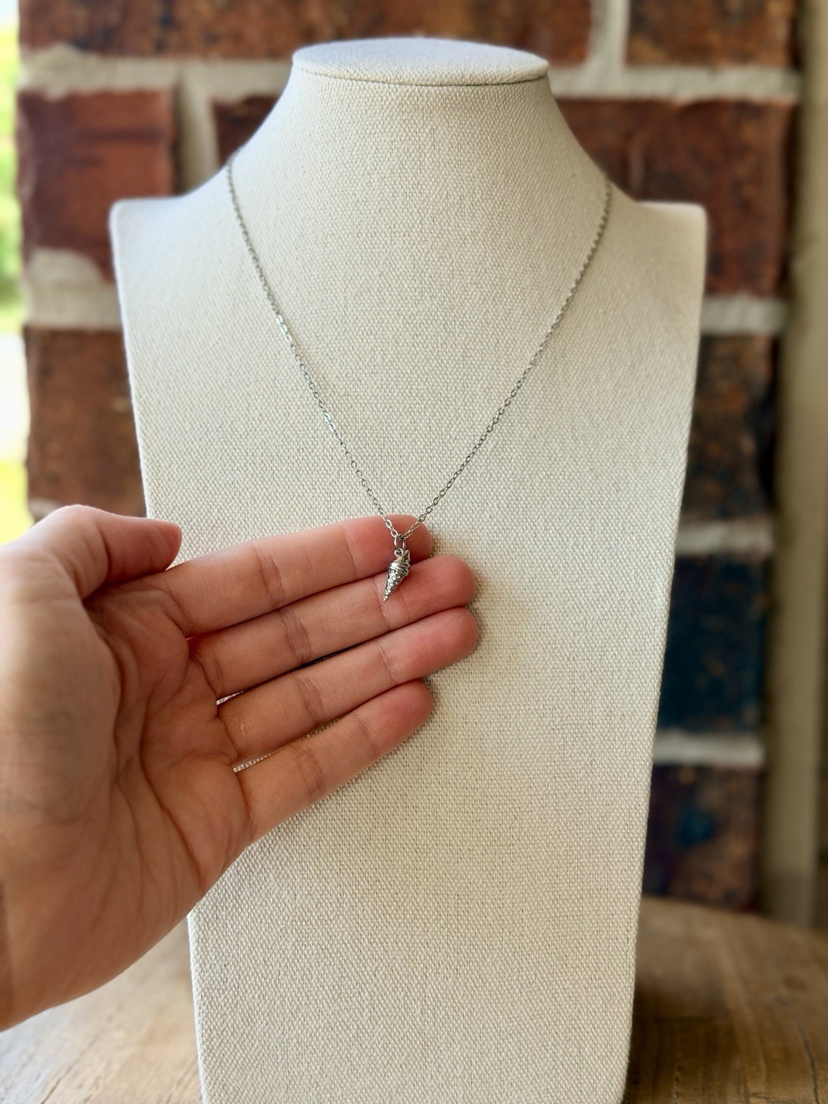 Ice Cream Cone Necklace