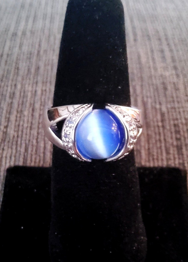 Park Lane Vault RING – Silver Band w/Swarovski + 3 Different Centers – SZ 10