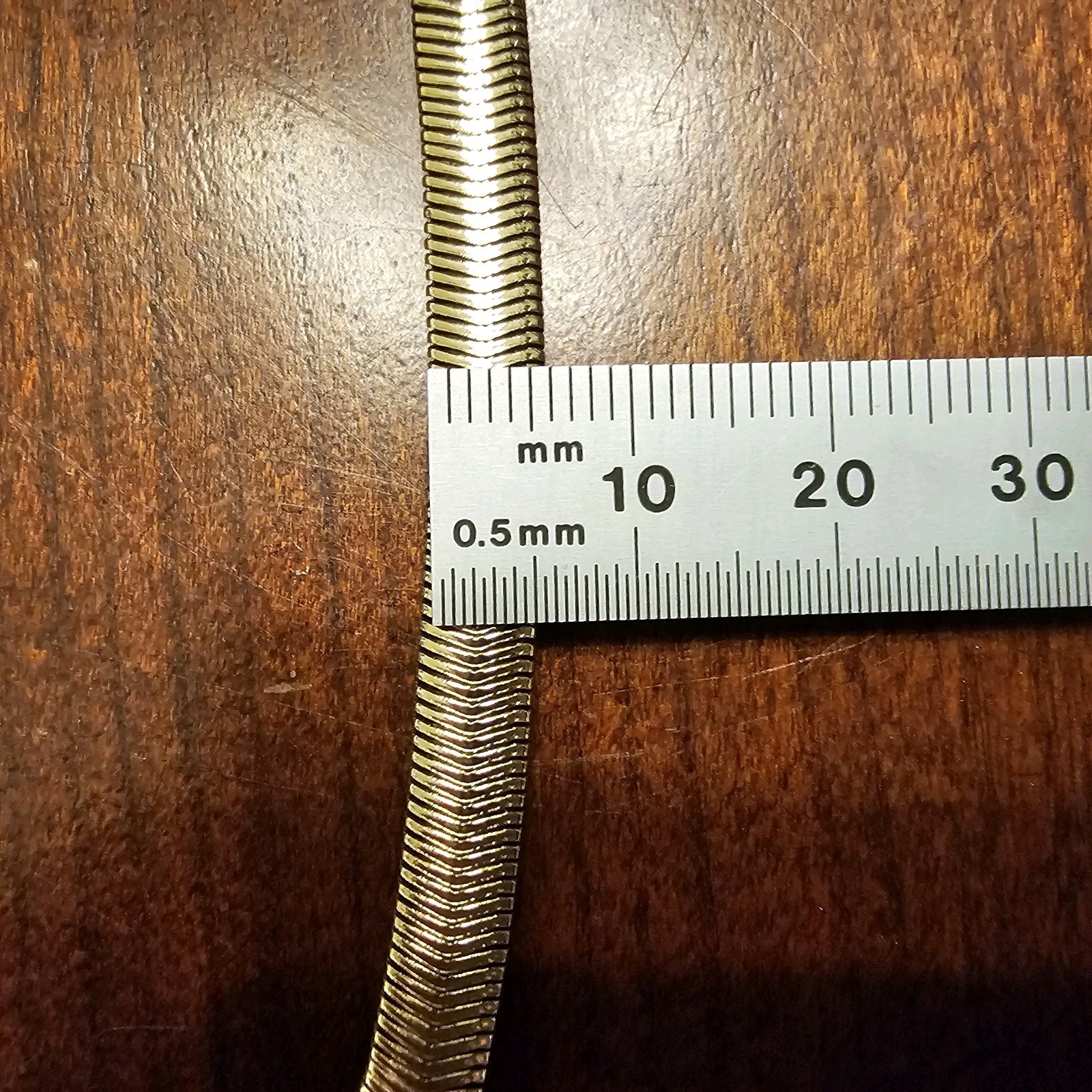 5 MM wide Tubogas Gold Over Bronze 30 inch Necklace or Bracelet