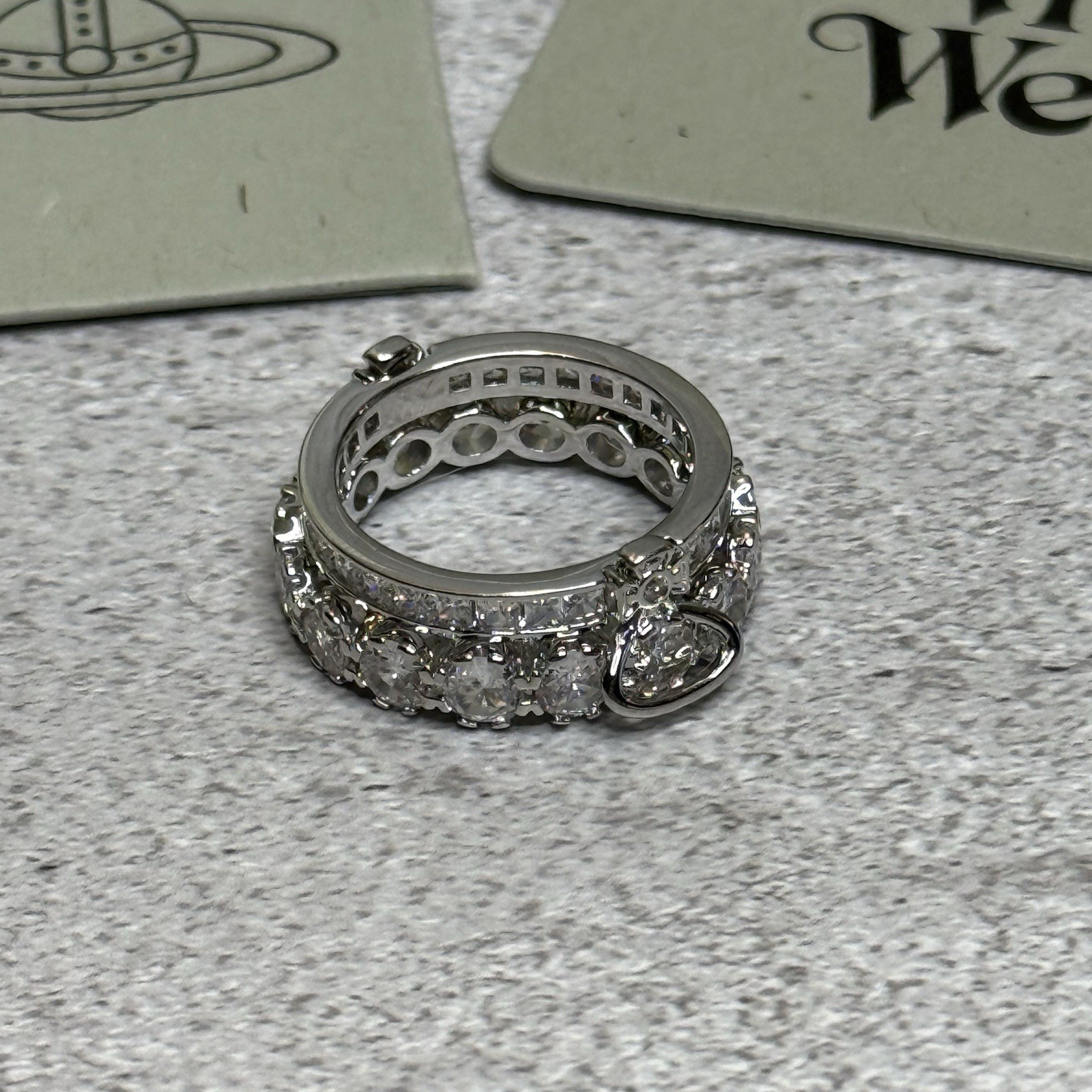 Used Vivienne Westwood Combination Ring Silver WITH PACKAGING