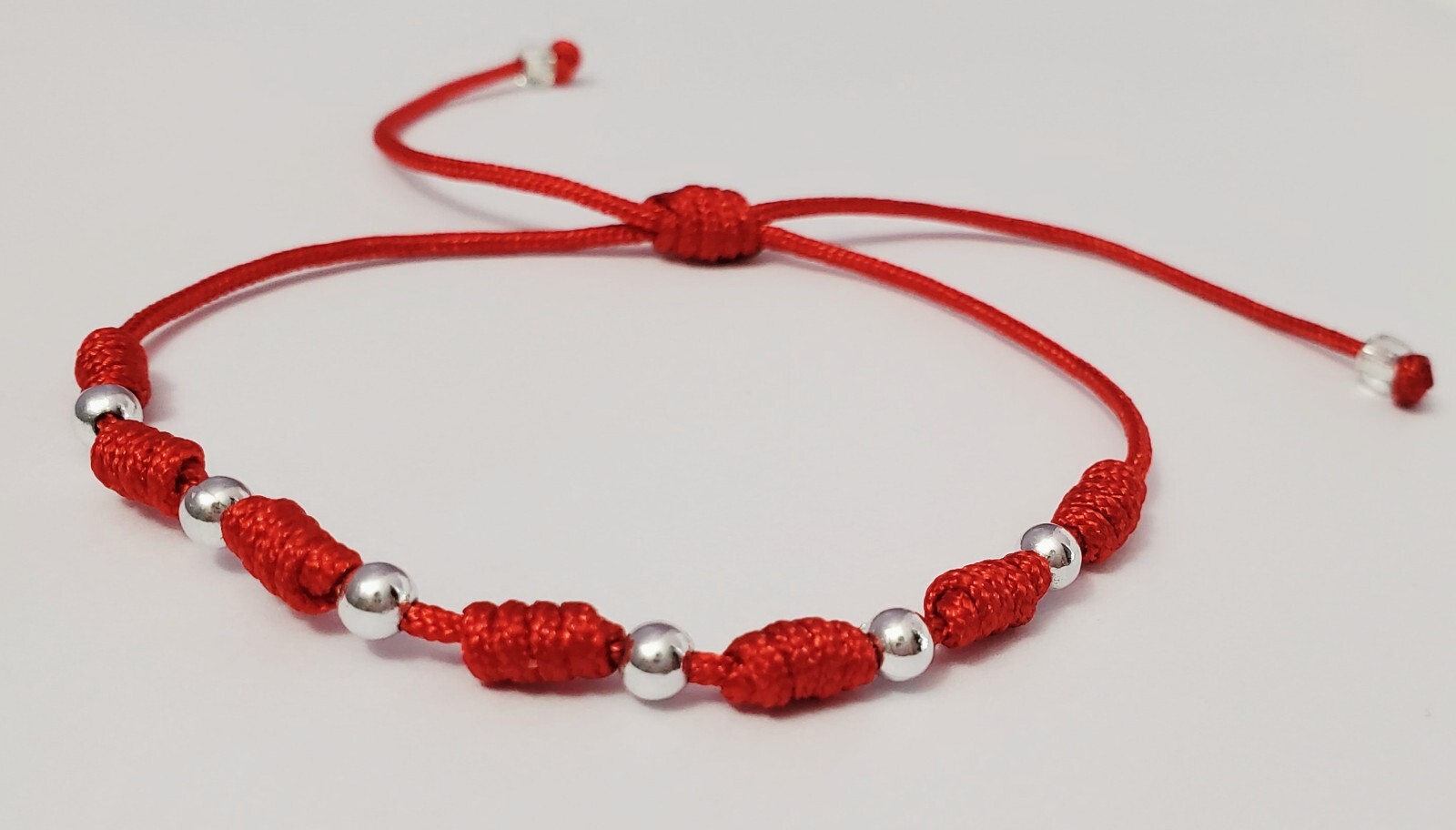 Pulsera7 Nudos Para Suerte Cuentas color Metalicas/7 knots bracelet with metal