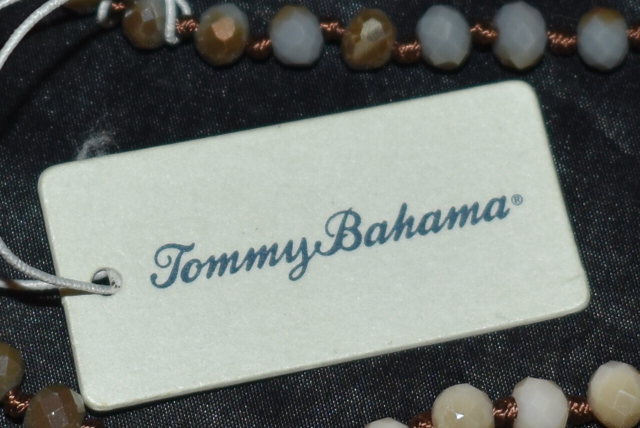 TOMMY BAHAMA AT-Desert Lily Tassel Necklace Natural Grey 24″