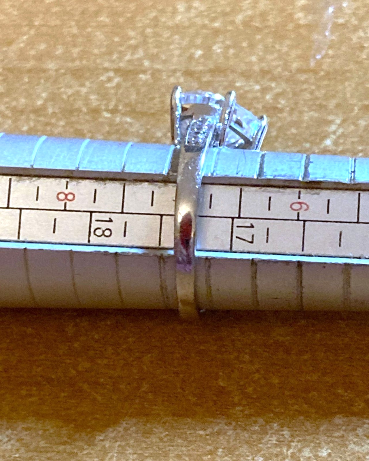 STAUER DIAMONDAURA HEART WITH SIDE STONES TOTAL 3.75CTS 925 STERLING SILVER SZ7