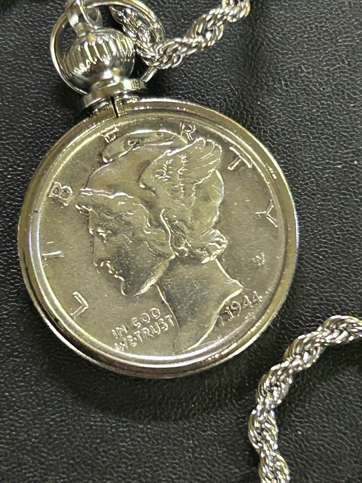 Mercury Dime Pendant Necklace ￼