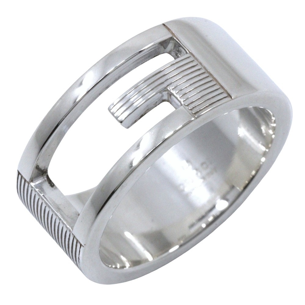 GUCCI Branded G Ring Silver925 #4.7(US Size) 6.7g unisex
