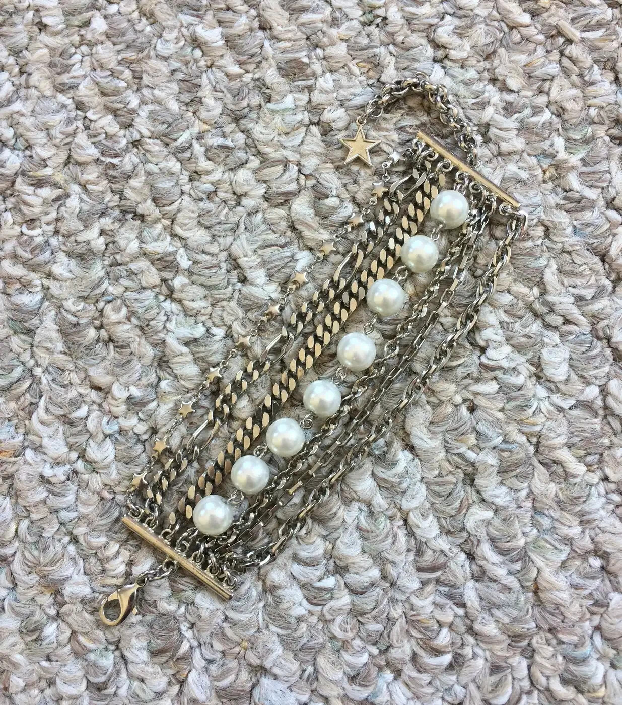 Hysteric Glamour 7 Chain Pearl Bracelet