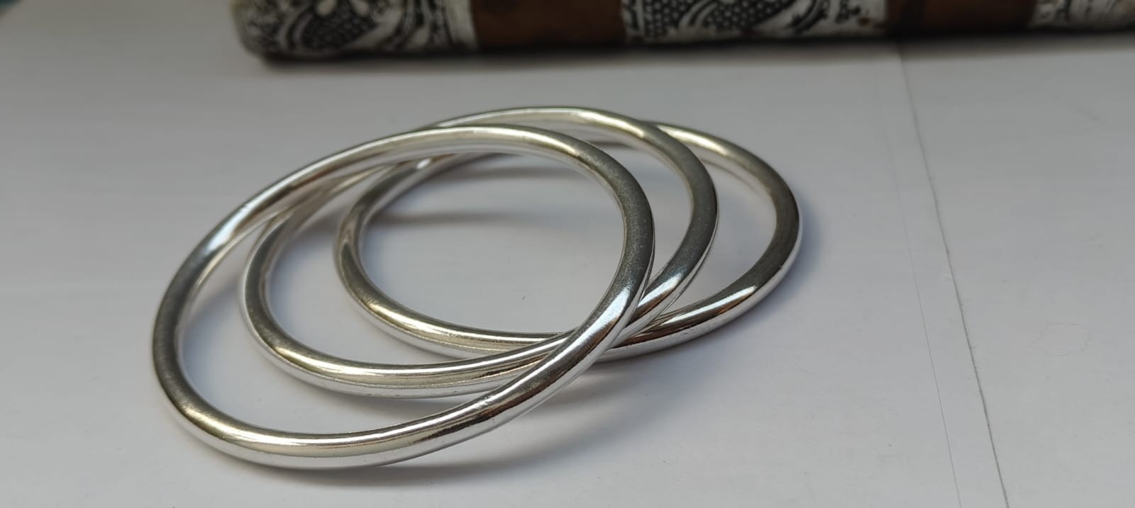 Handmade 925 Sterling Silver Bangle Set of 3, Boho Stacking Woman Bangles