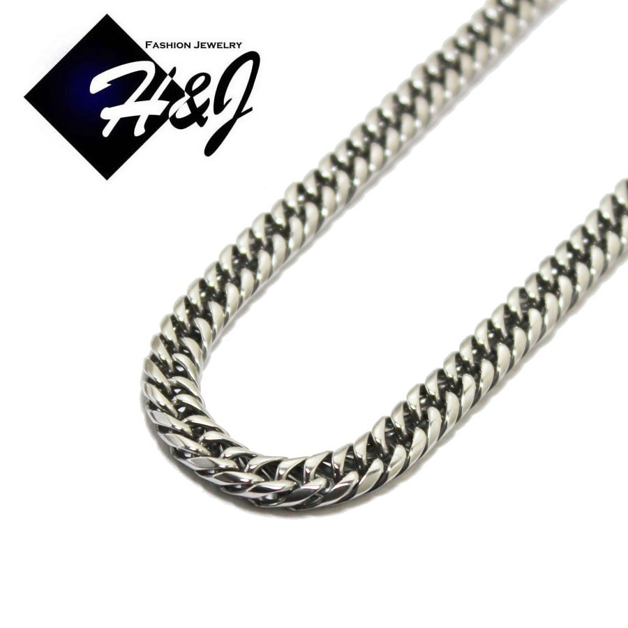 24″MEN Stainless Steel 6mm Silver Miami Cuban Curb Chain Icy CZ Cross Pendant*SN