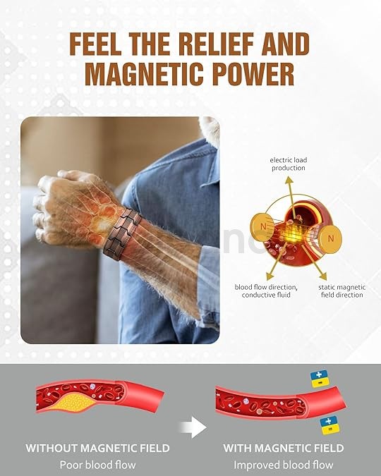 100% Pure Copper Bracelet 3500 Gauss Magnetic Therapy Strong Healing & Regulator