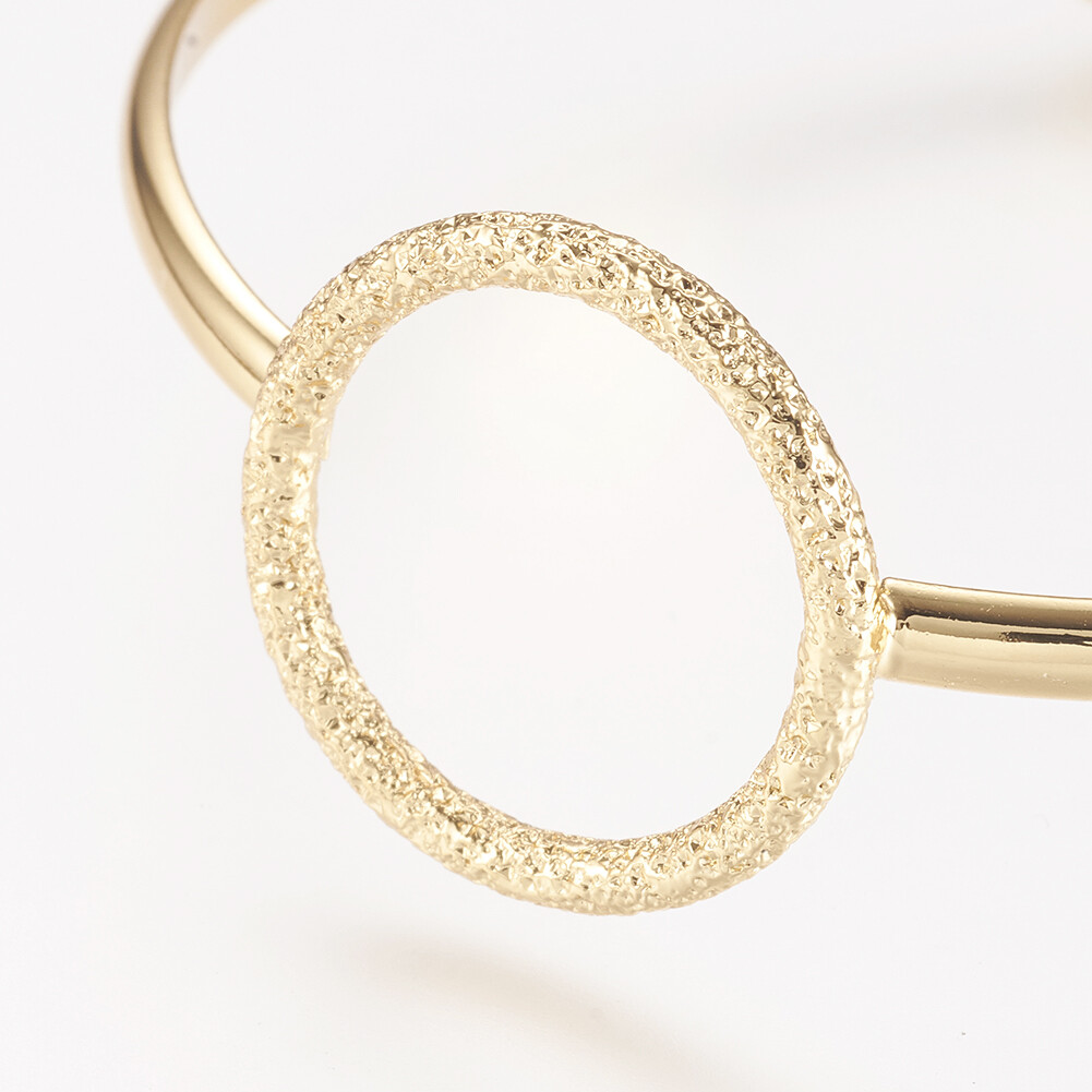 10 pcs Brass Real 18K Gold Plated Cuff Bangle Findings Making 50x53mm 2×2-1/8in