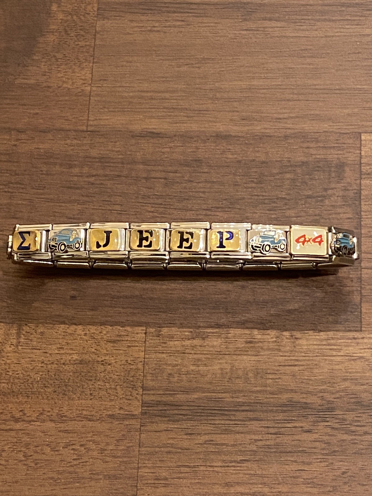 19 Charm Jeep *Completed Bracelet * Italian Charm New