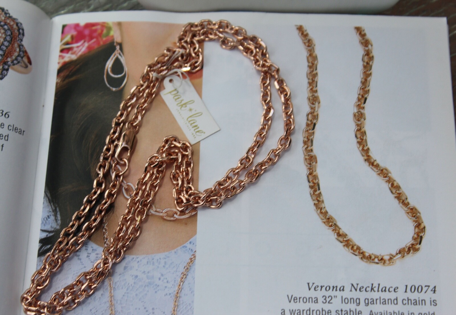 Park Lane Verona Rose Gold Chain Necklace 32″ long – Retail $74