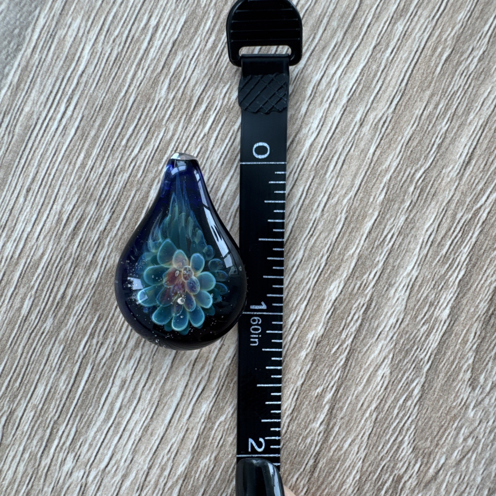 Flower Glass Pendant Without Chain