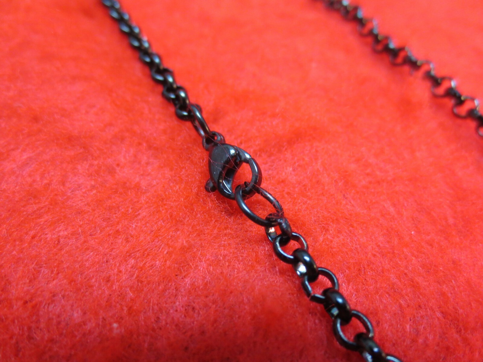 18 INCH BLACK STAINLESS STEEL 4MM ROLO LINK ROPE CHAIN NECKLACE BLACK