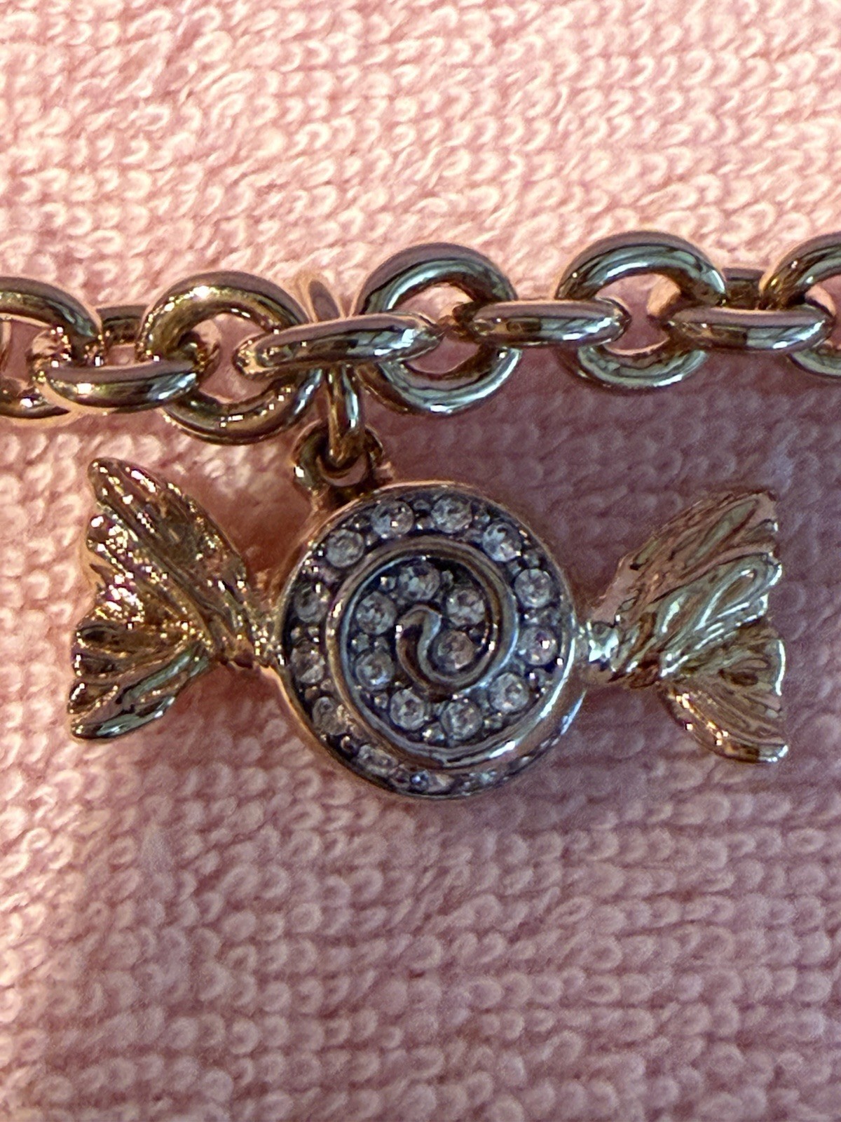 Juicy Couture Hard Candy Wish Charm Bracelet Goldtone with Box and Tag New