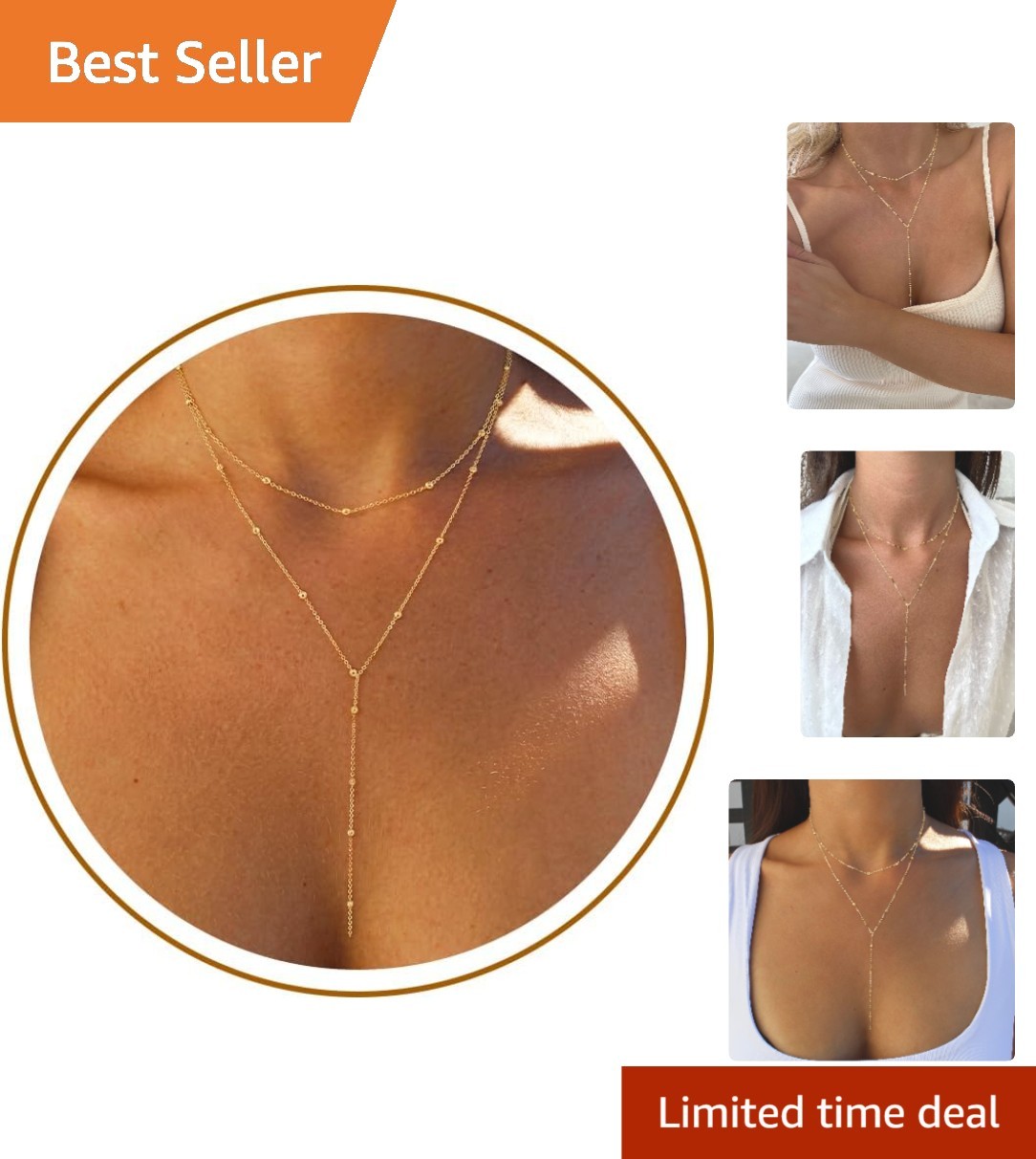 Gorgeous Y-Shaped Gold Lariat Necklace – Ideal Gift for Special Occasions