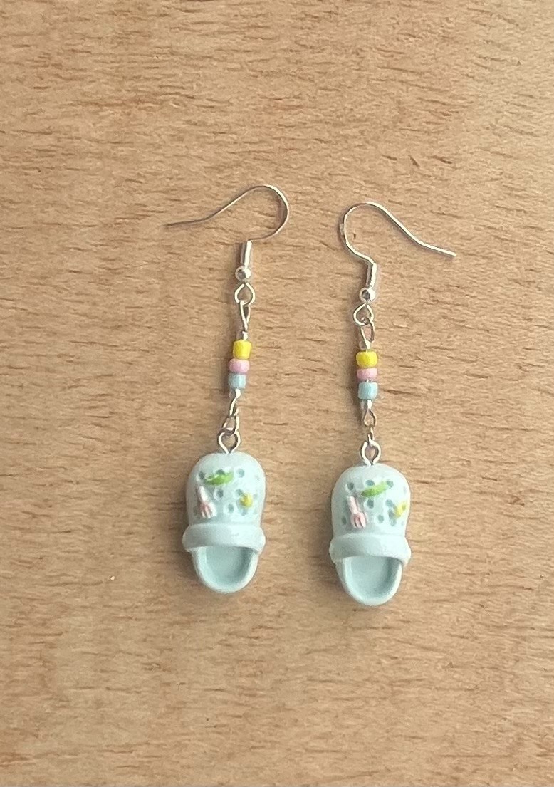 CROCS Handmade Dangle Earrings Sterling Silver Girls Christmas READ DESCRIPTION