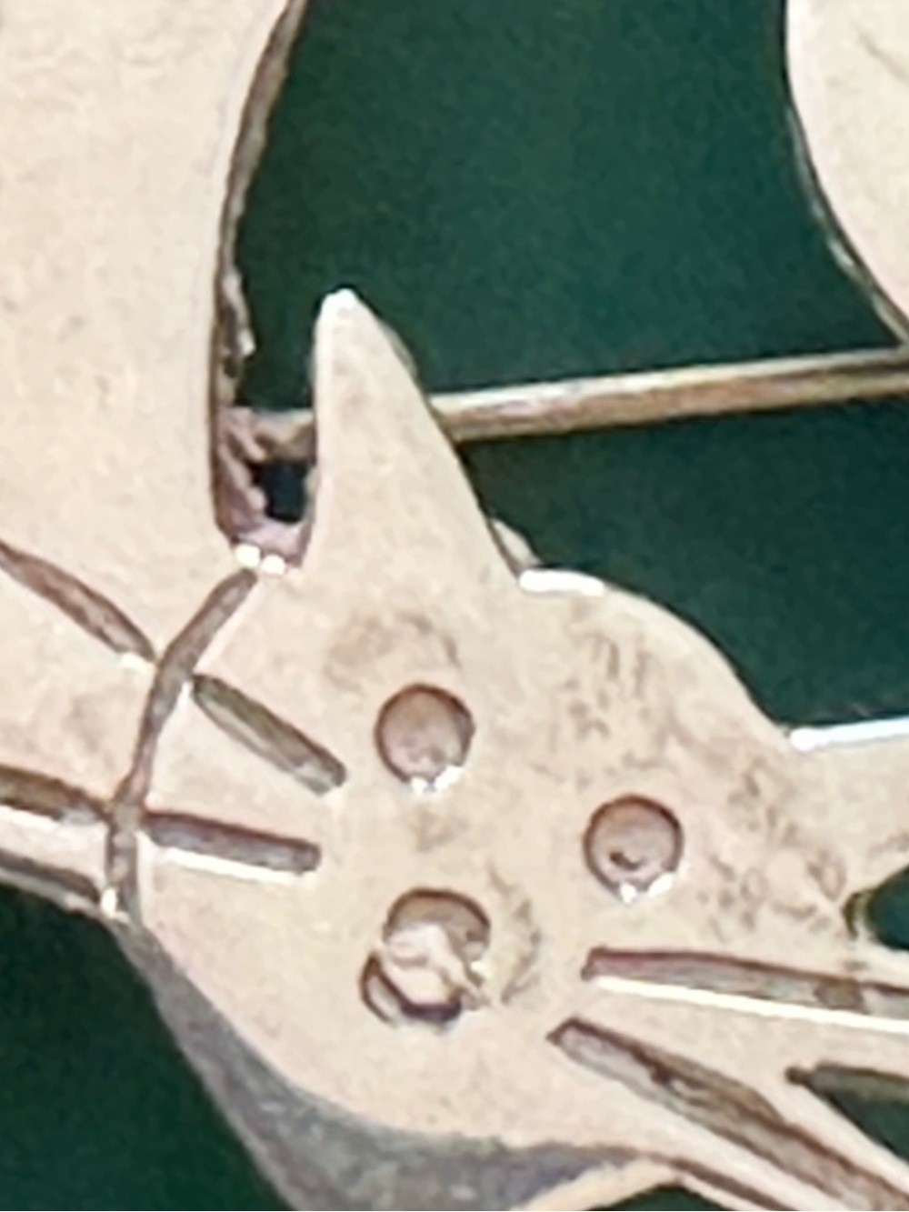 Mexican Sterling Silver Cat pin / Brooch over 17 grams