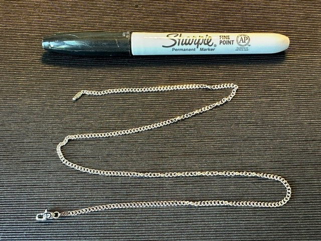 GLD 2MM Micro Cuban Necklace 18″ White Gold Filled New