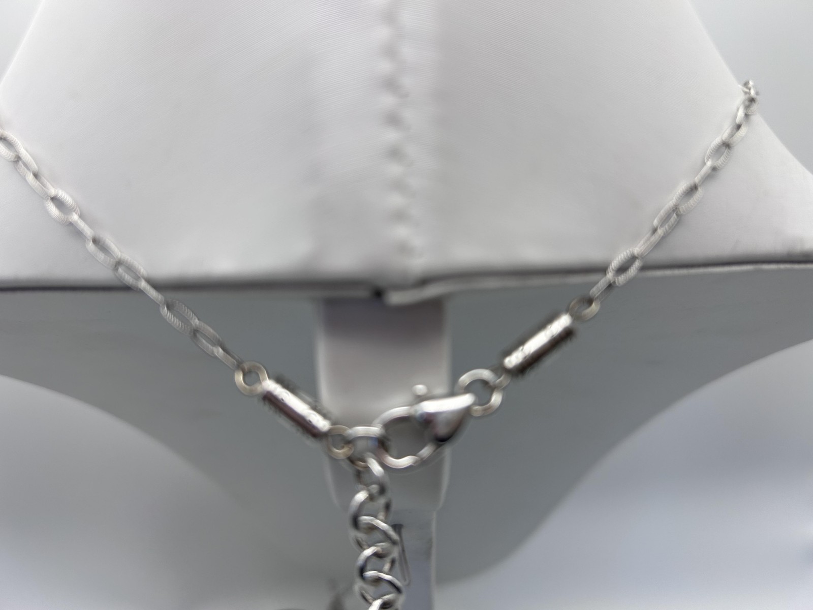 Brighton Necklace Silver Tone Bell Pendant Rhinestone Filigree Chain Statement