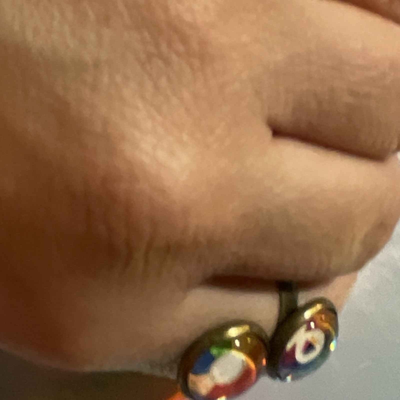 Adjustable Multicolor Resin Statement Cocktail Ring Size 8 Round Bezel