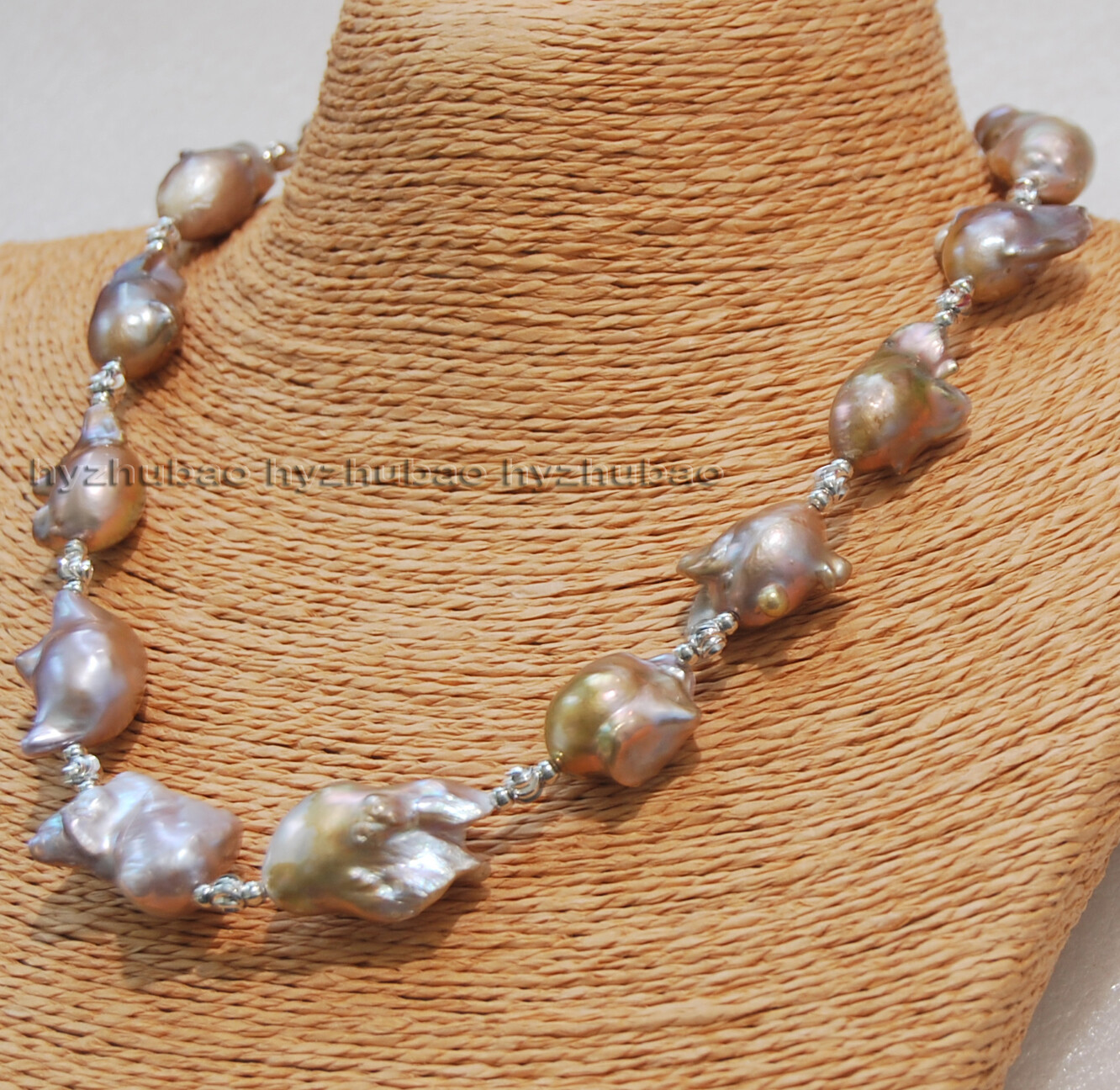 16″ 18″ 22″ 25″ Big 18-25mm Natural South Sea Purple Baroque Pearl Necklace AAA+