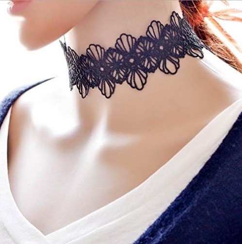 10 Pieces Lace Choker Necklace for Women Girls, Black Classic Velvet Stretch …