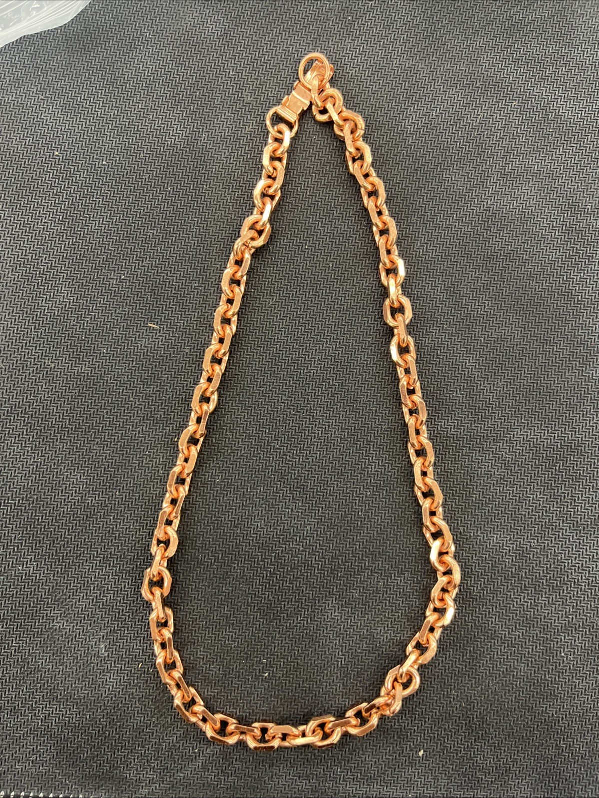Pure Solid Copper Squared Link Chain Women And Men Chain Copper Necklace 18 Inch