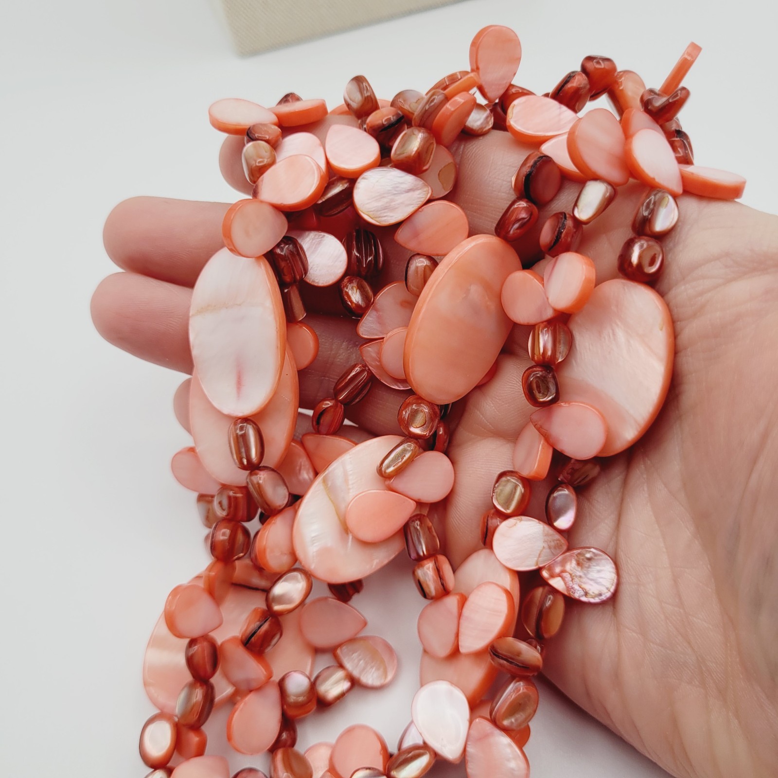 Multilayer Pink Shell Bib Necklace Artsy Beach Boho Vacation Cruise Statement