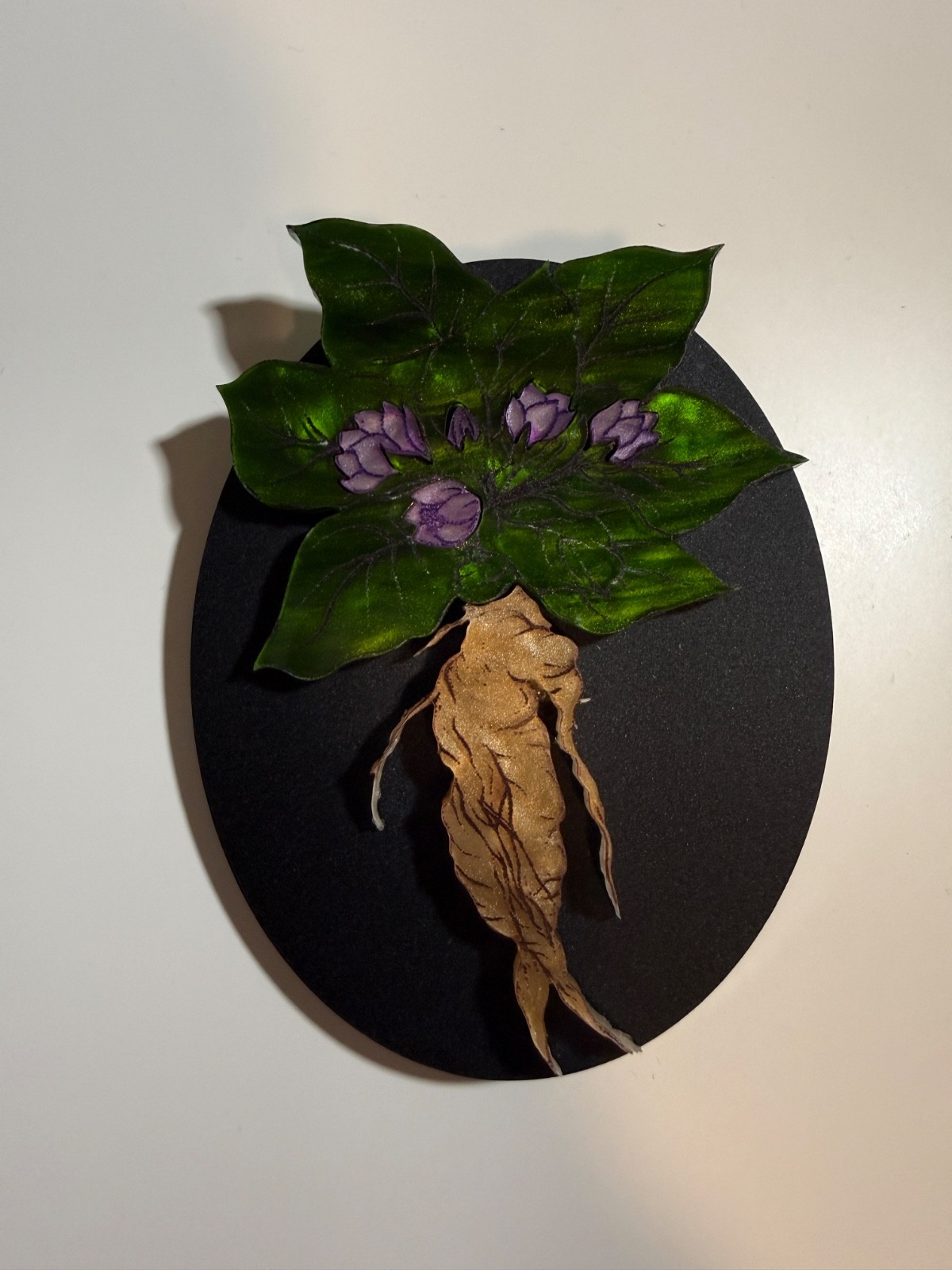 Root Woman Brooch – The Ottopiary Acrylic Plant Goddess Flowers Nature Pin