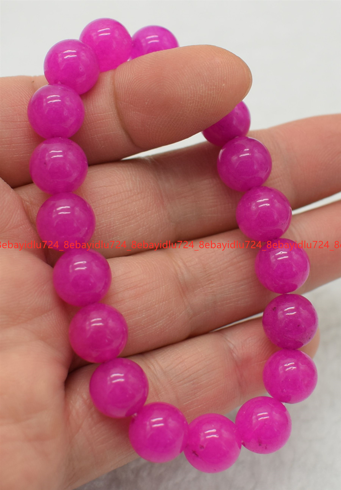 10mm Natural Pink Sugilite South Africa Gemstone Round Beads Bracelet 7.5″