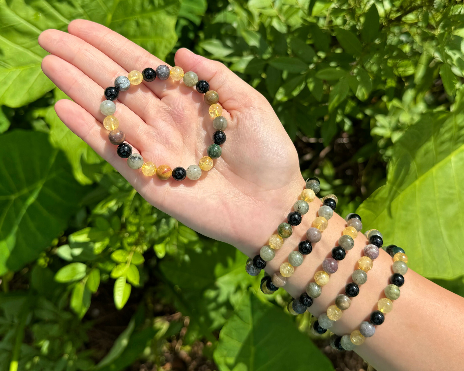 Leo Zodiac Bracelet: 8 mm Natural Crystal Beads (Leo Birthstone Bracelet)