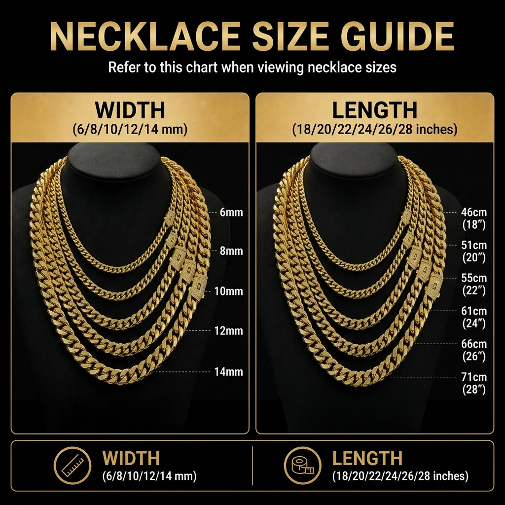 Miami Cuban Link Necklace/Bracelet Gold Plated Stainless Steel Hip Hop Jewelry