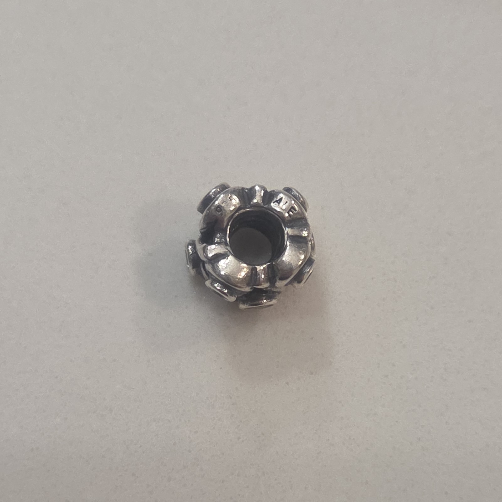 PANDORA OCEAN WAVE CHARM STERLING SILVER CLEAR CZ RETIRED 790369CZ BOX