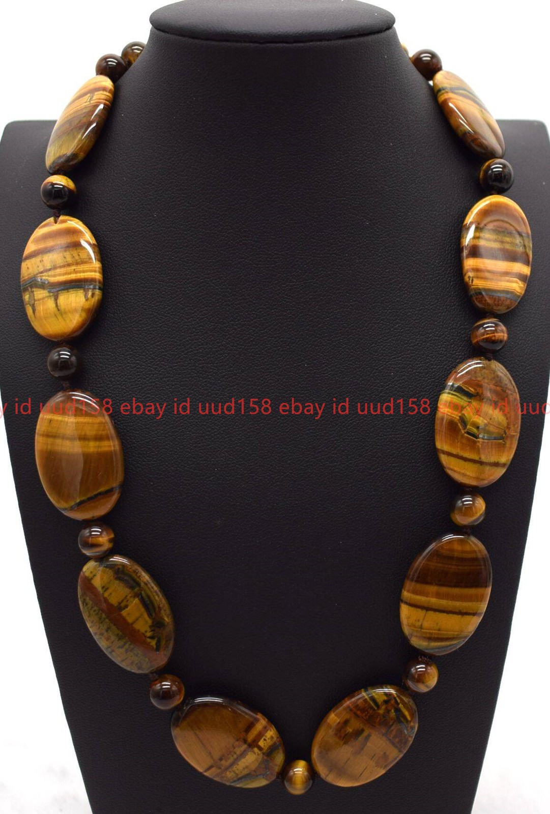 New Natural Pretty 20x30mm Yellow Tiger Eye Gemstone Beads Necklace 16-36in